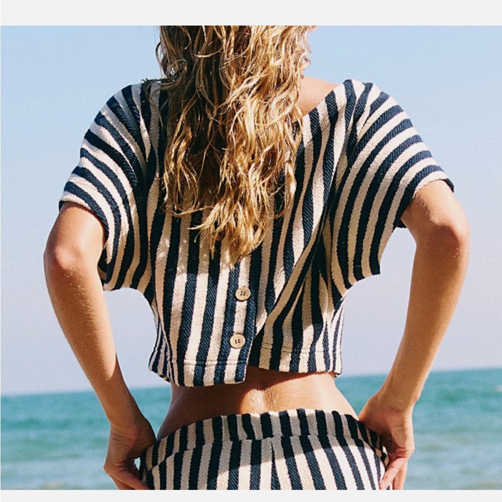 NWOT Free People Beach Striped Changing Tides Set